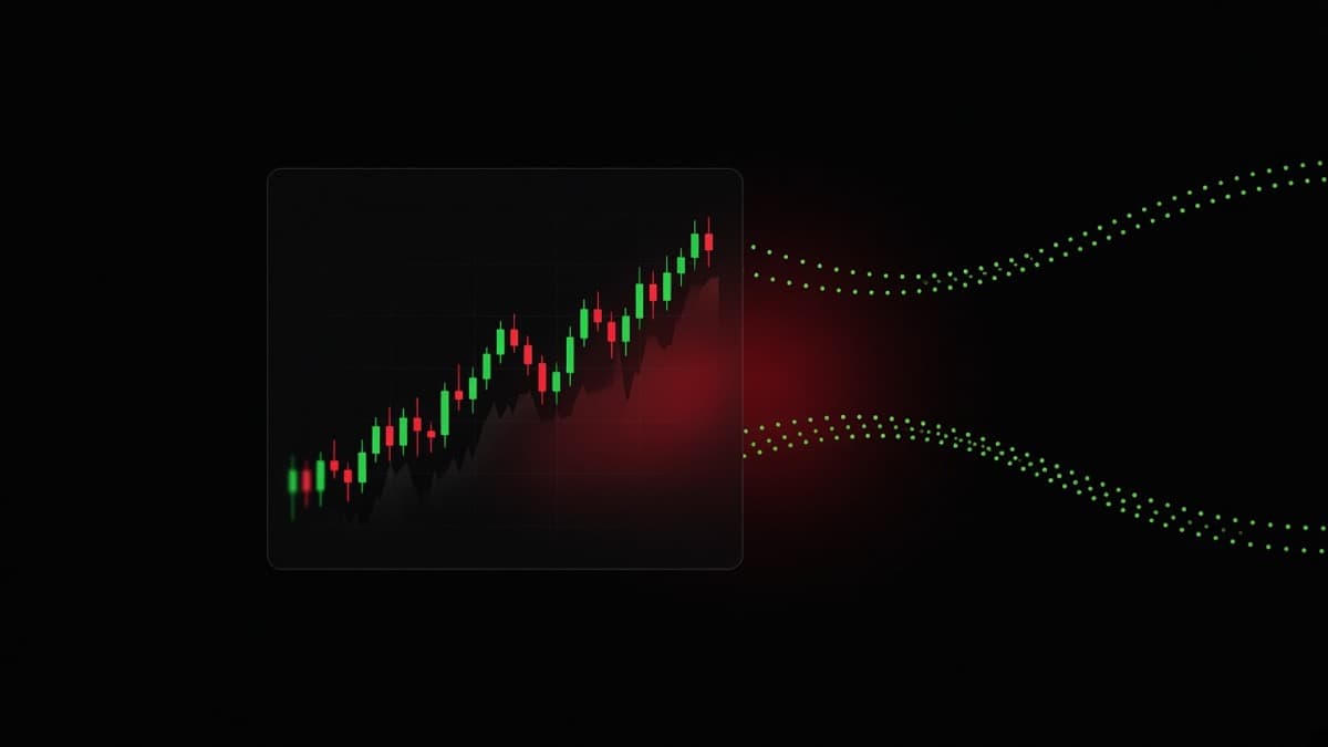 Diagram of how REDBERRY generates signals, from the TradingView and OTC price feeds through inbuilt strategies to an UP or DOWN call