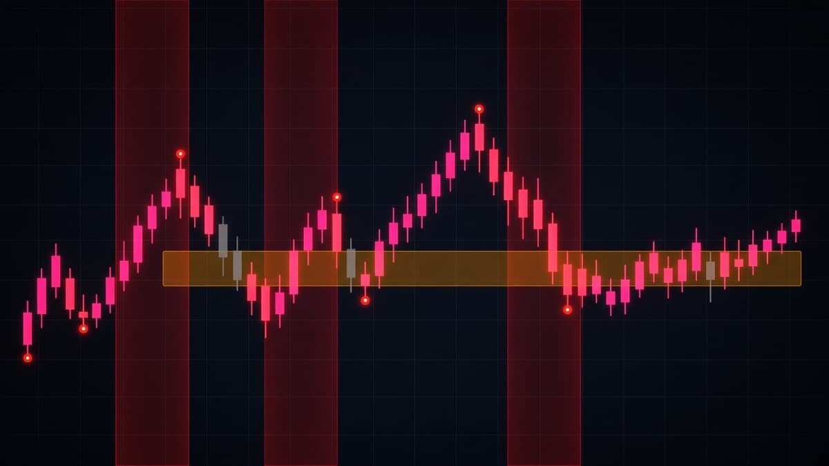 ICT trading concepts chart showing session killzone windows, a judas swing and the optimal trade entry retracement band